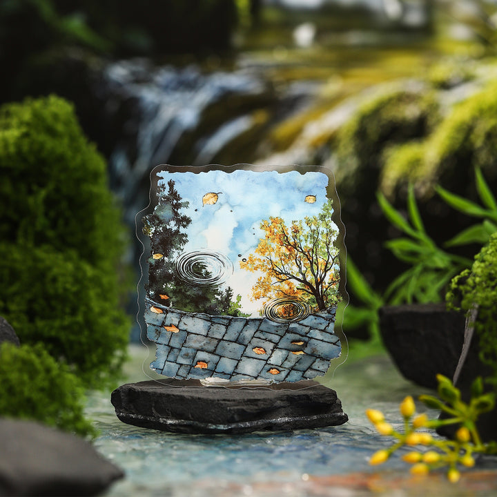 Path of Puddles Stickers Scenery Natural Creative Art