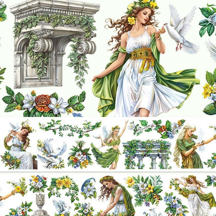 Peace Theme Retro Characters Magic Suitable for Journal Creation