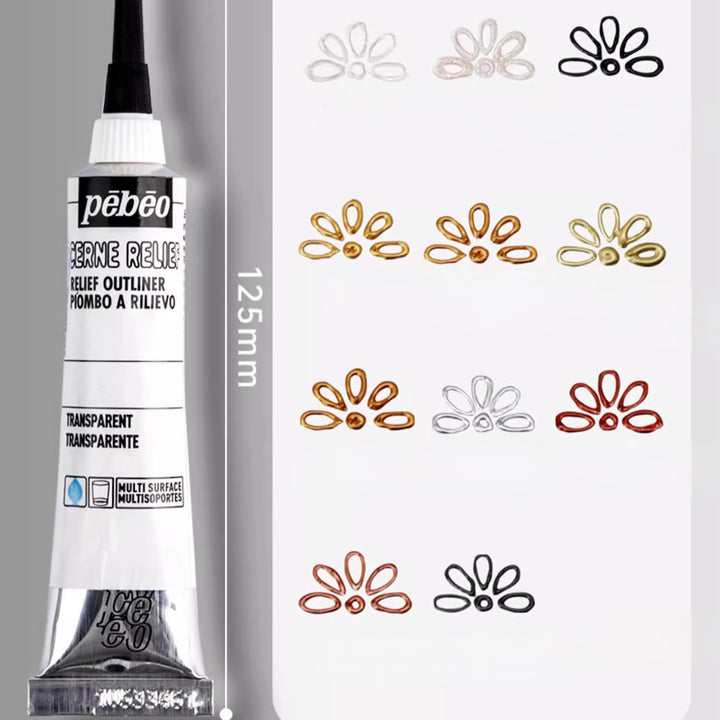 Pebeo embossed paint suitable for art beginner project