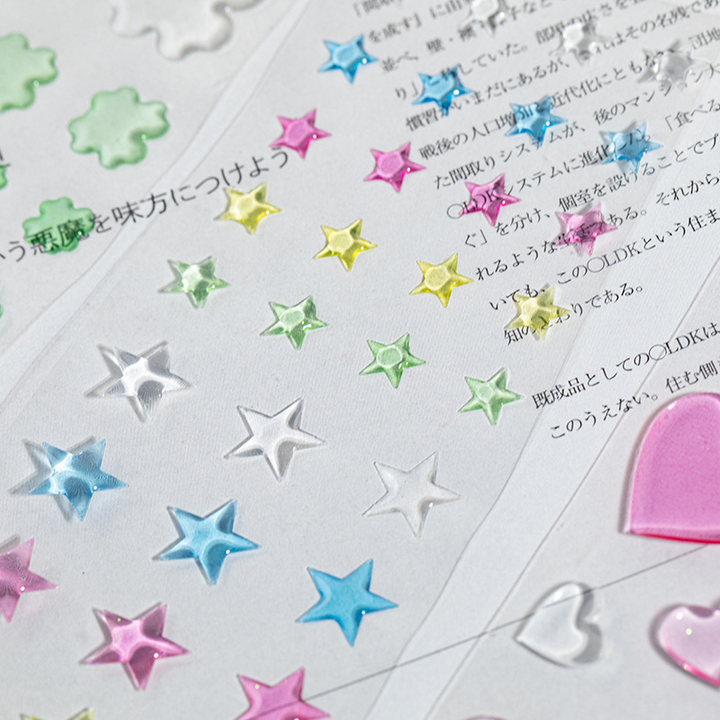 Peninsula Tea Series 3D Resin Stickers Exquisite Glitter Effect
