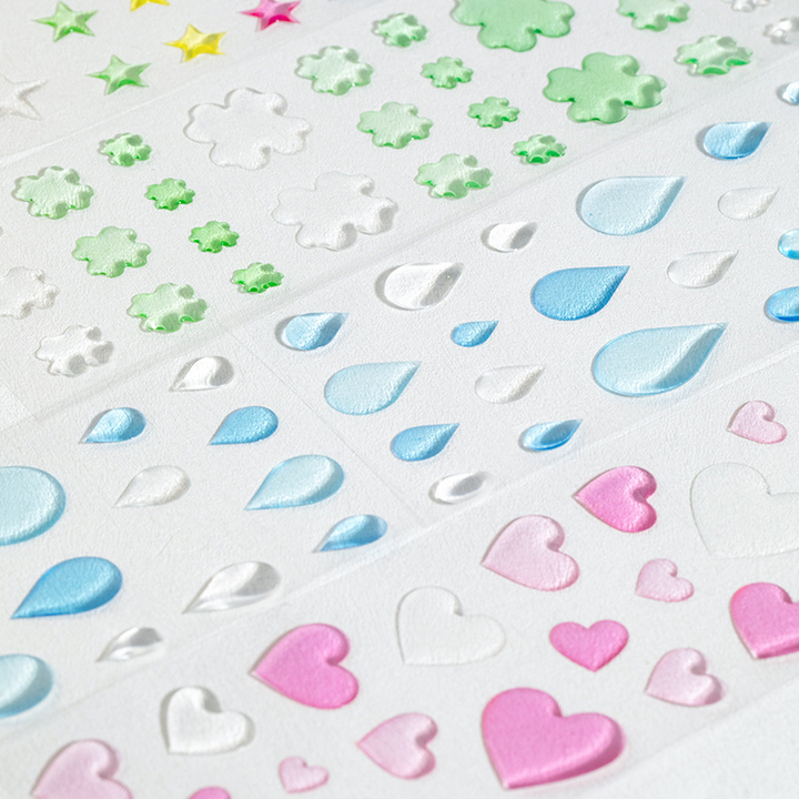 Peninsula Tea Series 3D Resin Stickers Glittering Starry Ocean Design