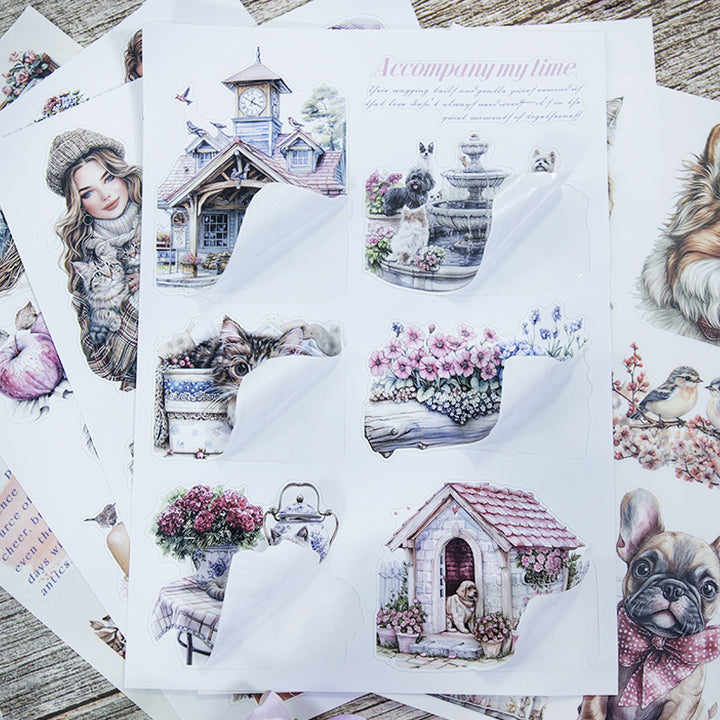 Pet Friends Purple Style Stickers Characters Creative Style