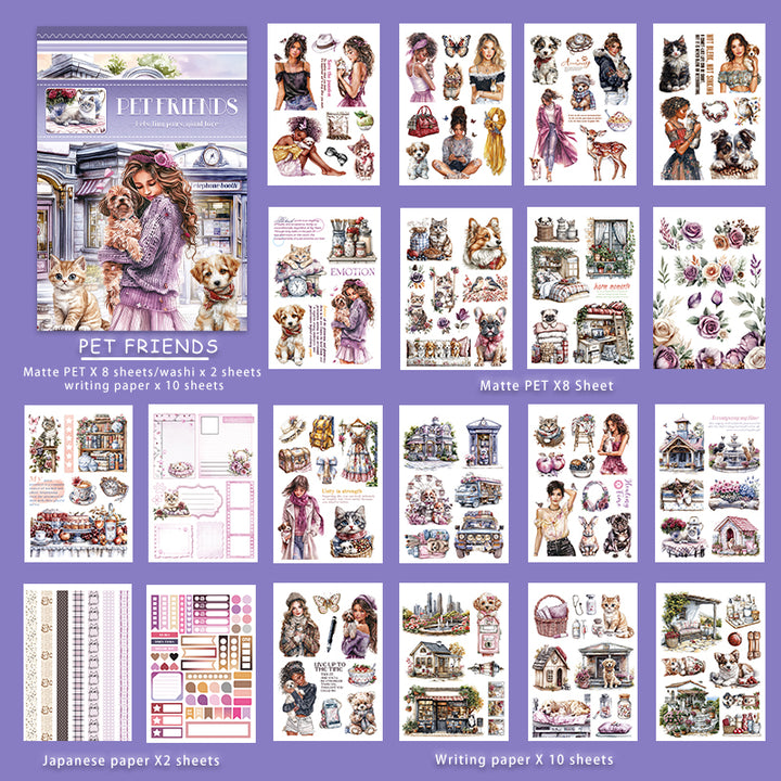 Pet Friends Sticker Book Purple Style Religious Mysticism