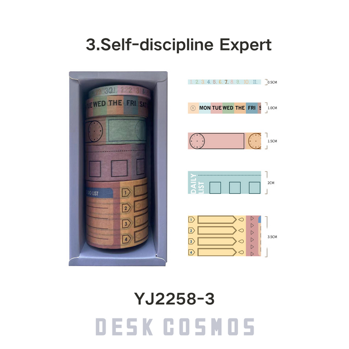 Pick Up Time Self Discipline Washi Tape for Planner Journaling