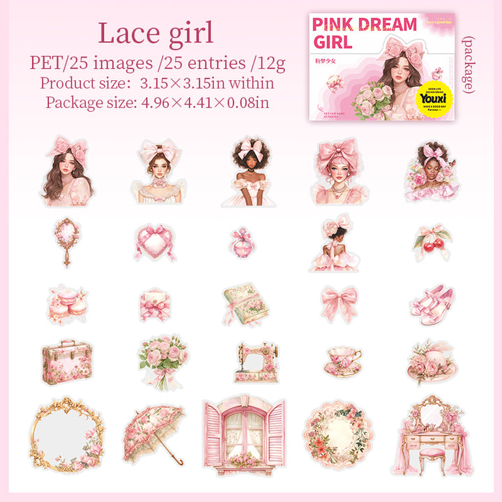 Pink Dream Girl Lace Girl Girl Theme Romantic