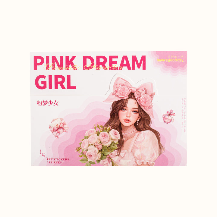Pink Dream Girl Stickers for DIY and Scrapbooking