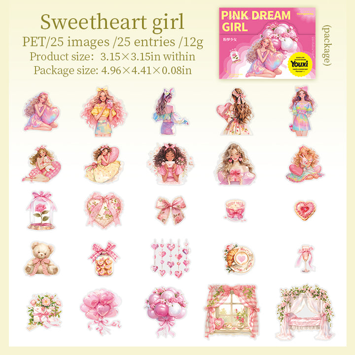 Pink Dream Girl Sweetheart Girl Girl Theme