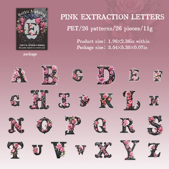 Pink Extraction Gothic Letters