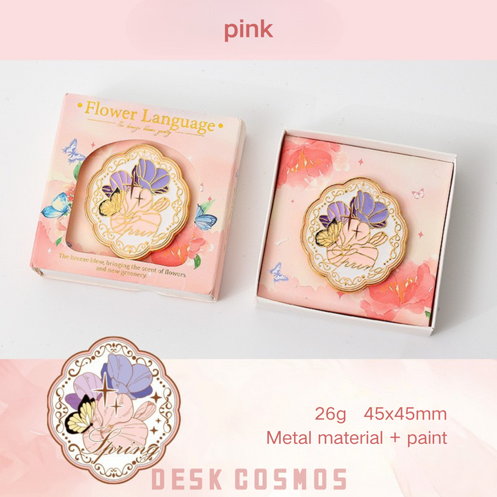 Pink Flowers Bloom Like A Painting Planner Binder