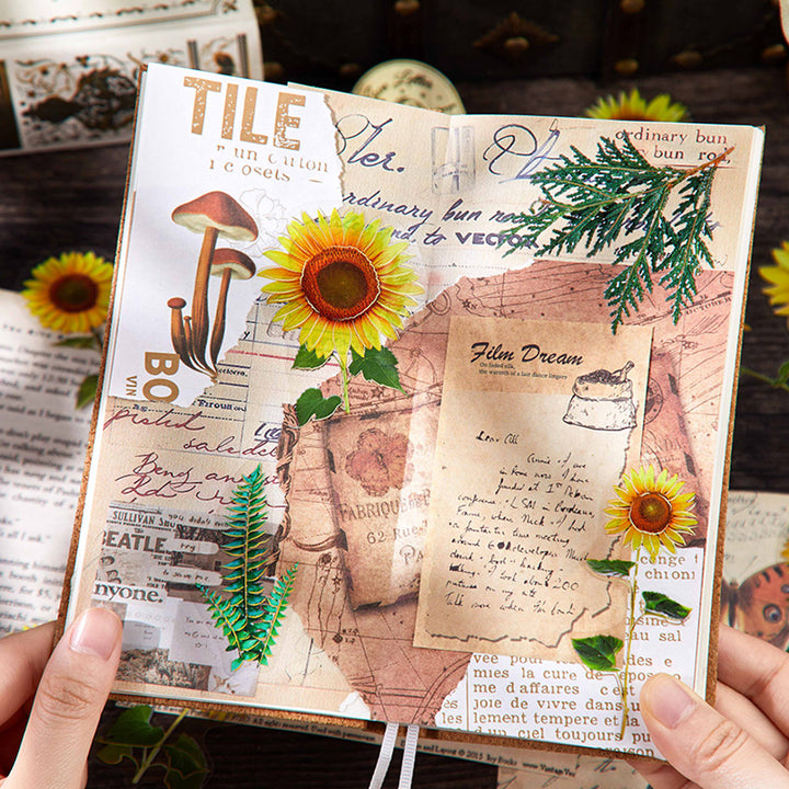 Plant PET Stickers Poetry Leaf Series nature scrapbook supply