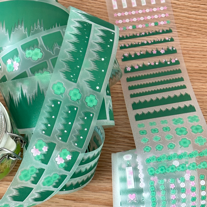 Plant PET Tapes Sweet Flash Sand Perfect for Scrapbook