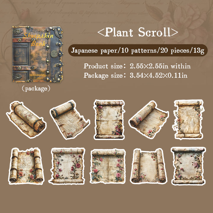 Plant Scroll Journal Stickers