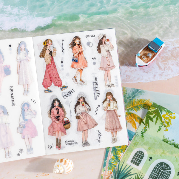 Pleasant Journey Character Stickers for Daily Journaling