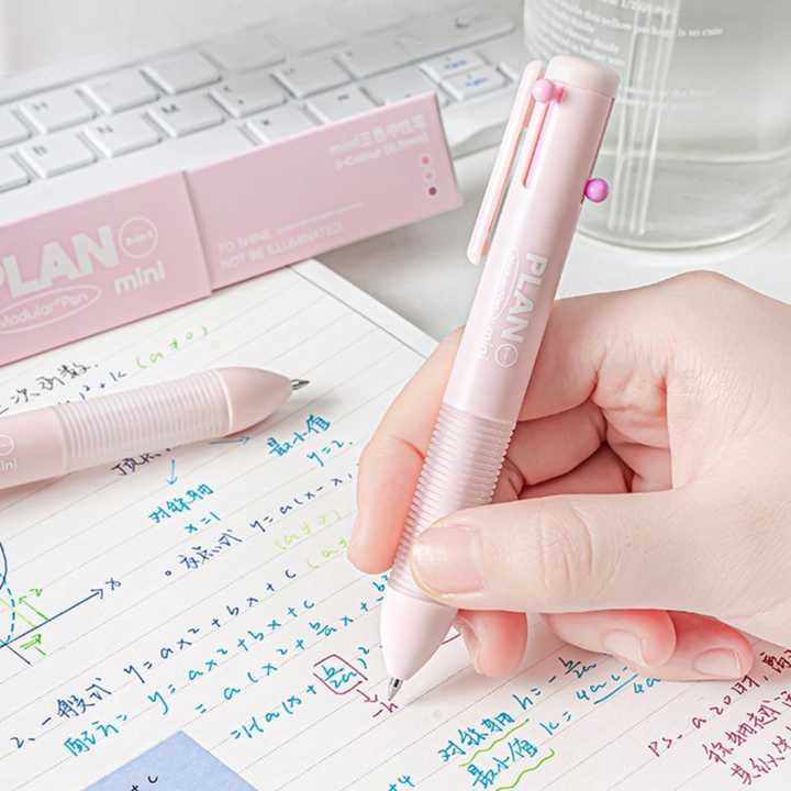 Plumpy Multicolor Gel Pen Mini Series 3 in 1 Aesthetic Desk Essential