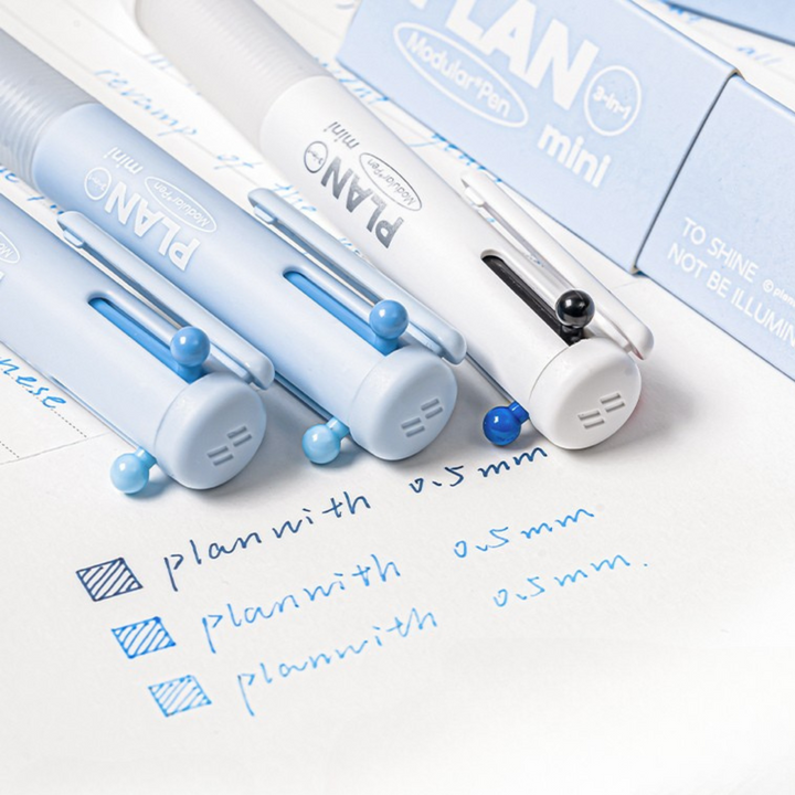 Plumpy Multicolor Gel Pen Mini Series 3 in 1 Lightweight Handy Pen