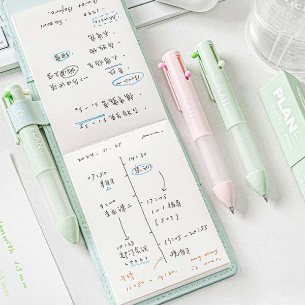 Plumpy Multicolor Gel Pen Mini Series 3 in 1 Retractable Press Ball