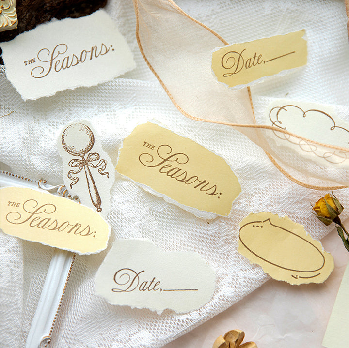 Poetic Romance Dialogue Box Stamp for Expressive Journals