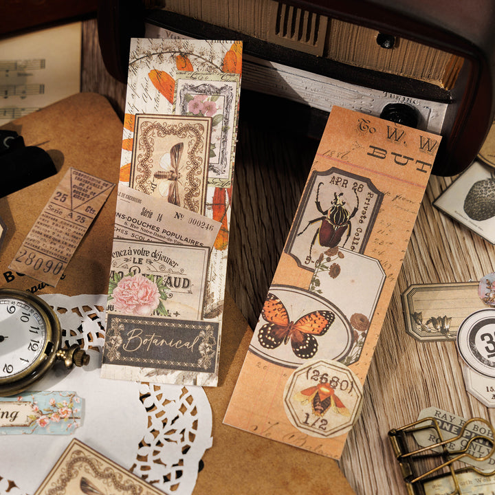 Poetry-Themed Writing Paper Stickers - Retro Long Poems