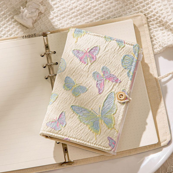 Portable Butterfly Design Planner with Soft Fabric Cover