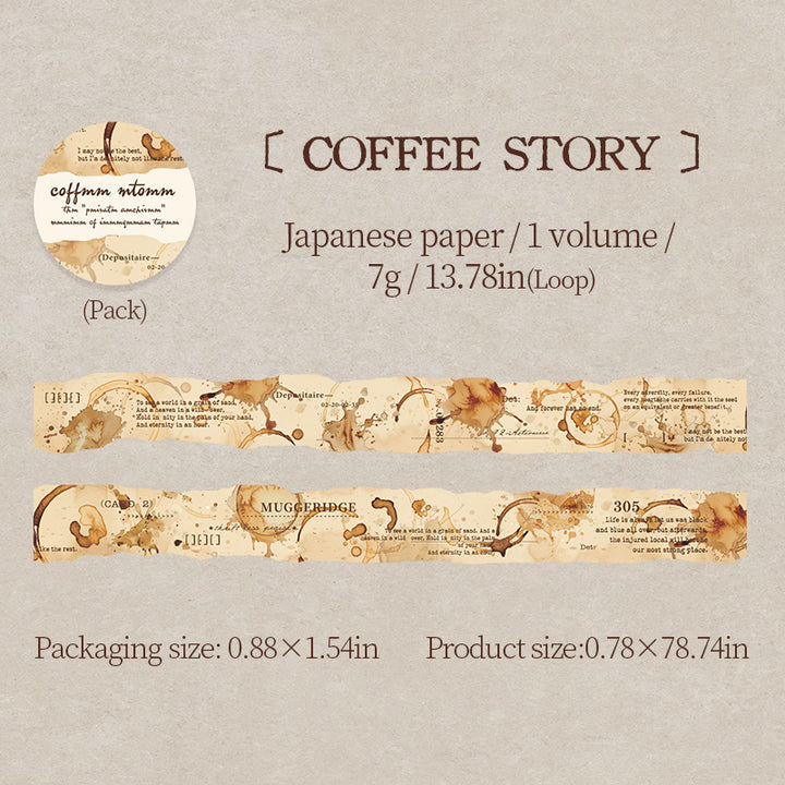 Private Archives Vintage Washi Tape Textured Background Tape Creative Washi Tape for Crafting Lovers