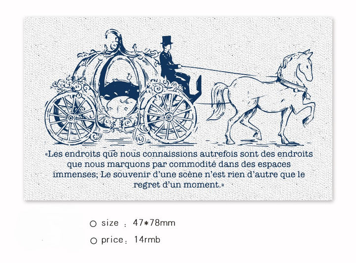 Pumpkin Carriage Series Pumpkin Carriage wooden stamp inspired by fairy tales and retro themes