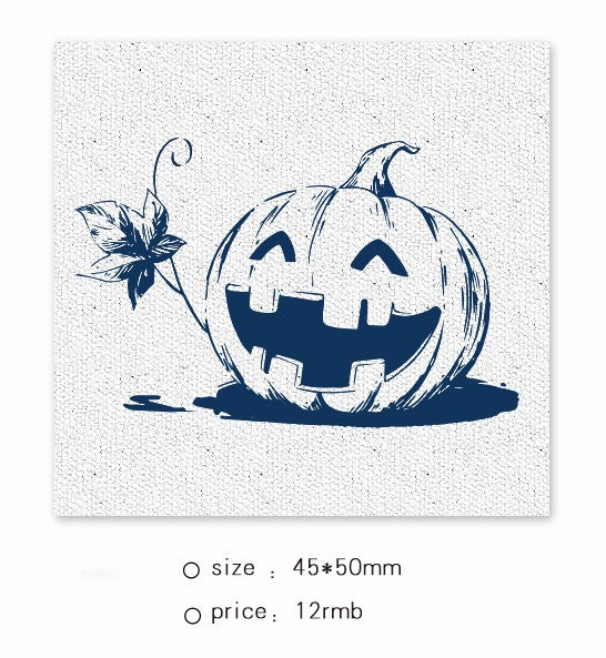 Pumpkin Carriage Series Pumpkin wooden stamp with a cute smiling face for DIY crafts