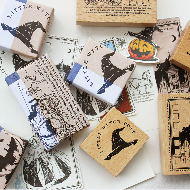 Pumpkin Carriage Series wooden stamps inspired by fairy tales and characters