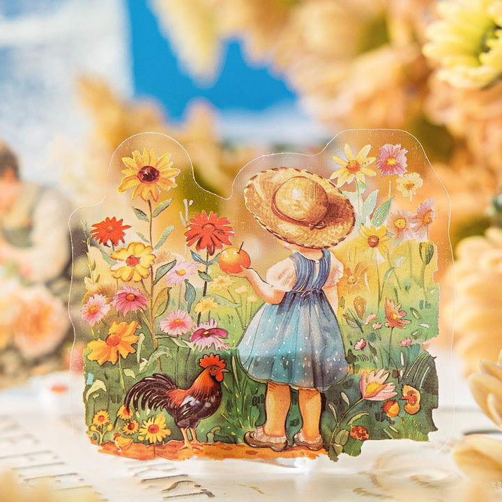 Pure Age PET Stickers Sweet Characters American Style Aesthetic Stationery