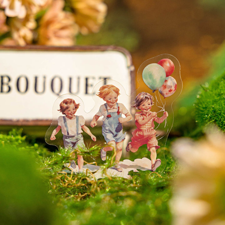 Pure Age PET Stickers Sweet Characters American Style Creative Planner