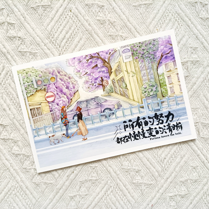 Purple Alley Flowers PET Tape 75mm125cm Loop Scenery Floral