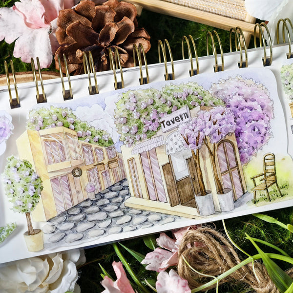 Purple Alley Flowers PET Tape Versatile Use Suitable For Scrapbooking