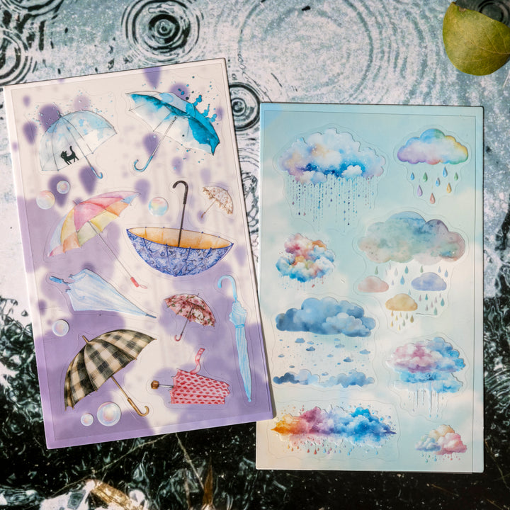 Qing Ning after the rain Decorative Stickers for DIY Scrapbooking