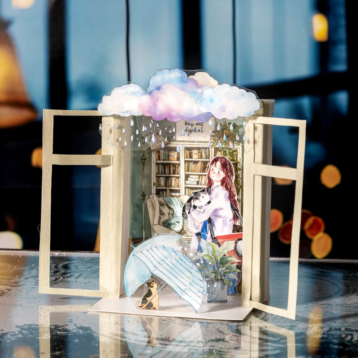 Qing Ning after the rain Die Cut Stickers for Customizing Journals