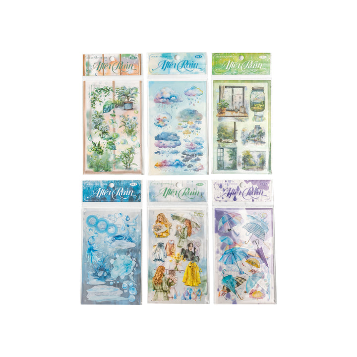 Qing Ning after the rain PET Stickers White Background