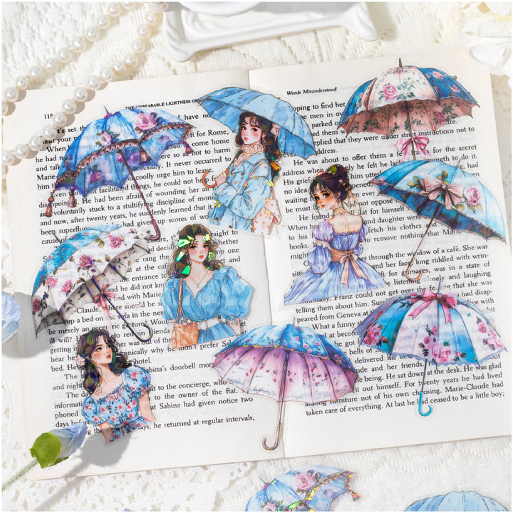 Qisi Rainy Season Stickers Characters Fashion Appeal
