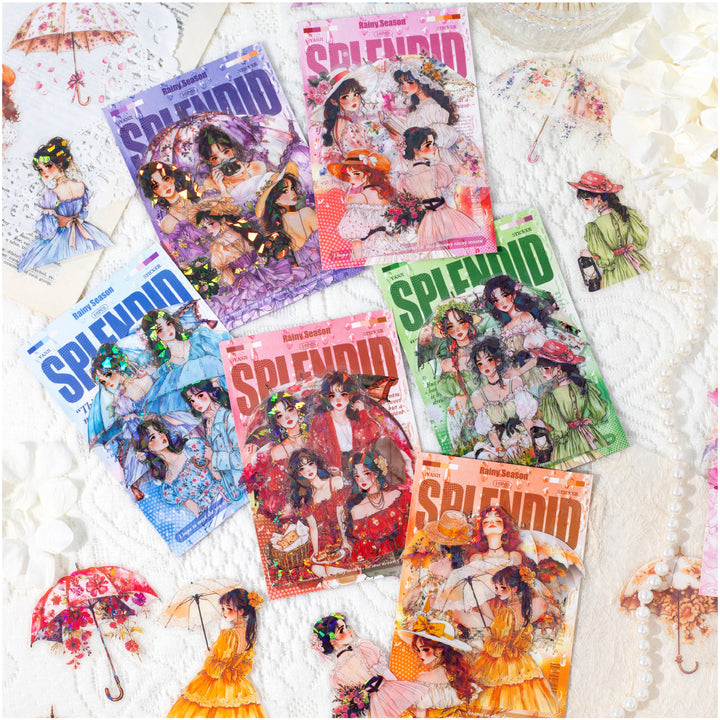 Qisi Rainy Season Stickers Fashion Characters Premium Quality