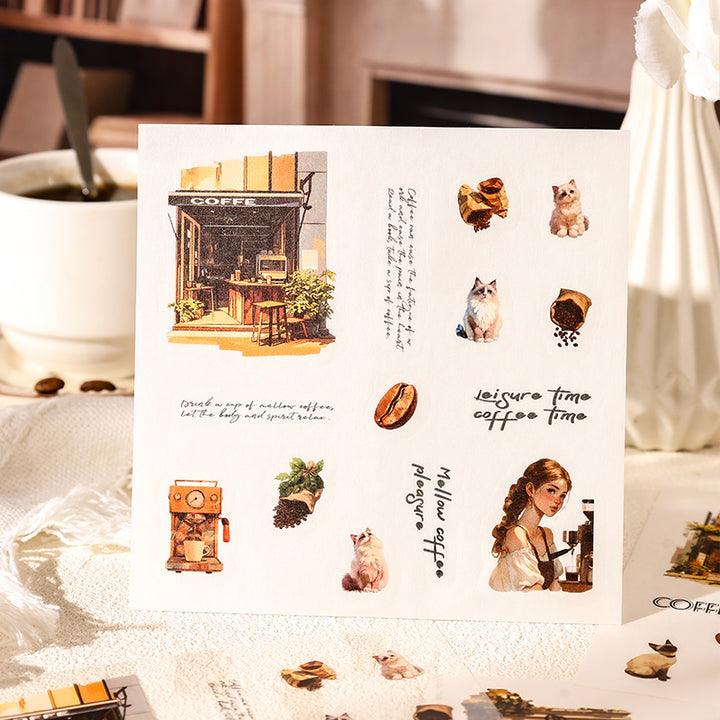 Quiet Courtyard Vintage Diary Aesthetic Stickers Pack
