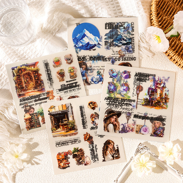 Quiet Courtyard Vintage Washi Pack for Craft Enthusiasts