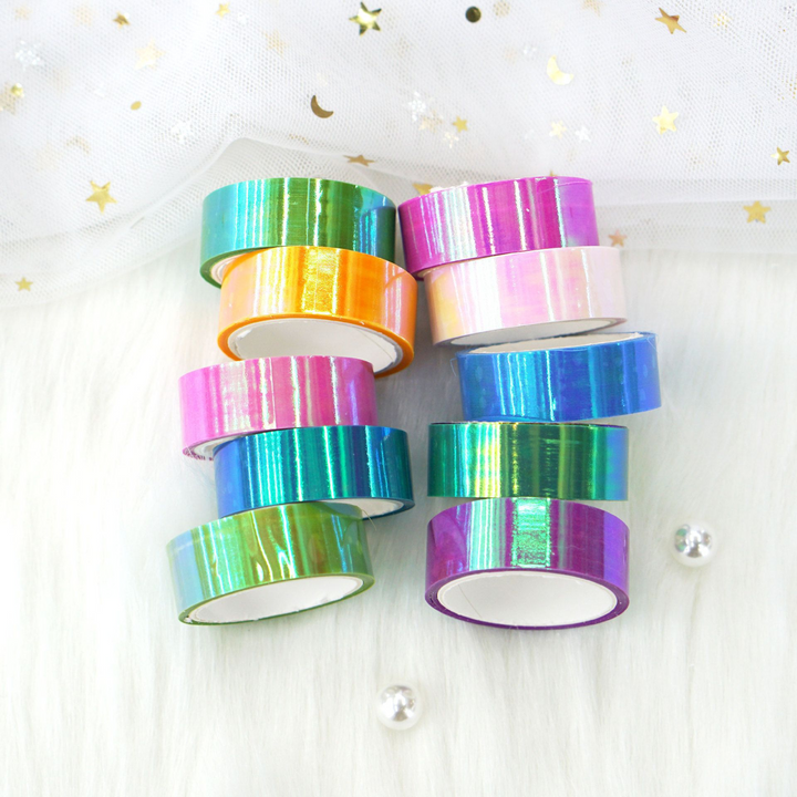 Rainbow Holographic PET Tape Set Light Minimalist DIY