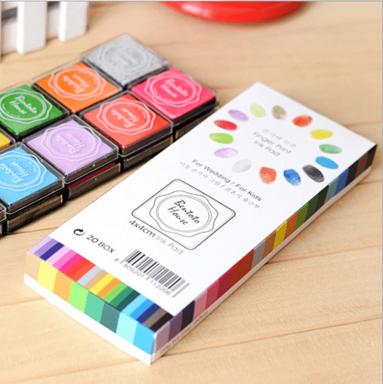Rainbow Ink Pad Candy Cube Set colorful scrapbook tools