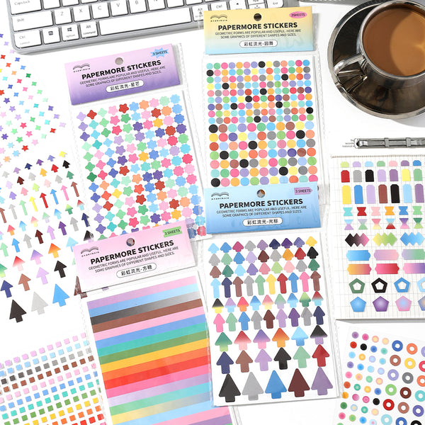 Rainbow Light Creative Colorful Polka Dots Suitable For Scrapbook