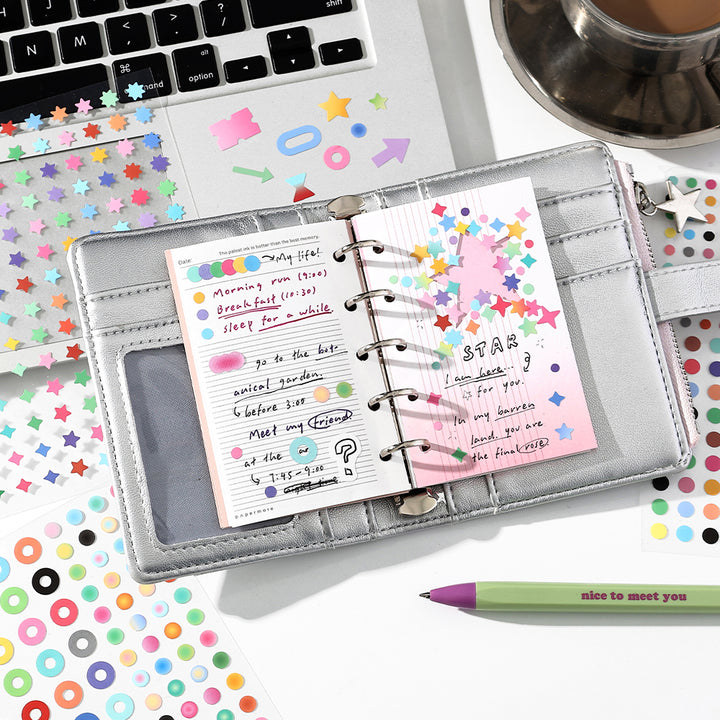 Rainbow Light Planning Polka Dots Great For Diary Crafting