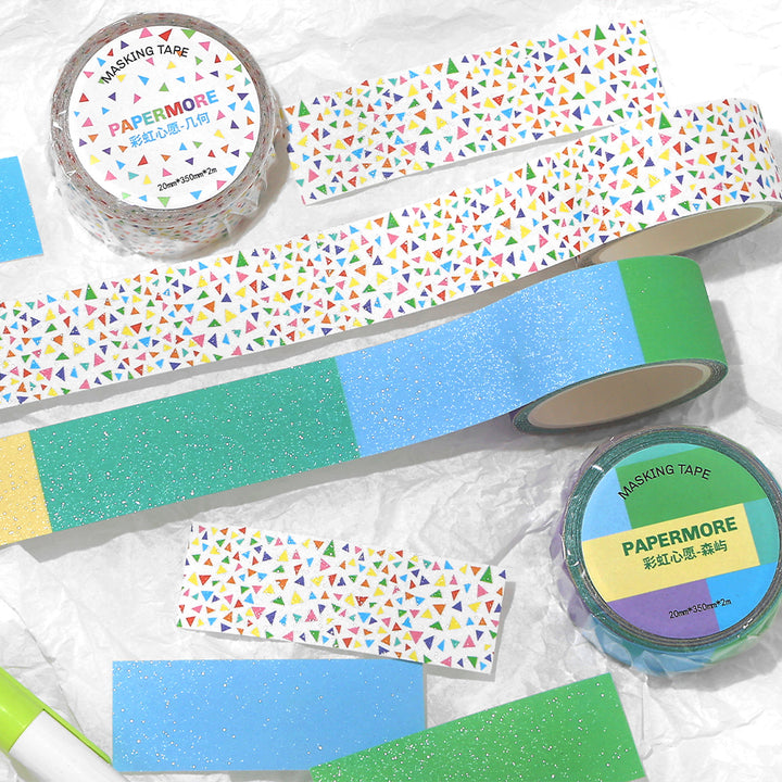 Rainbow Wishes Decorative Tape Fashion Border for Journaling