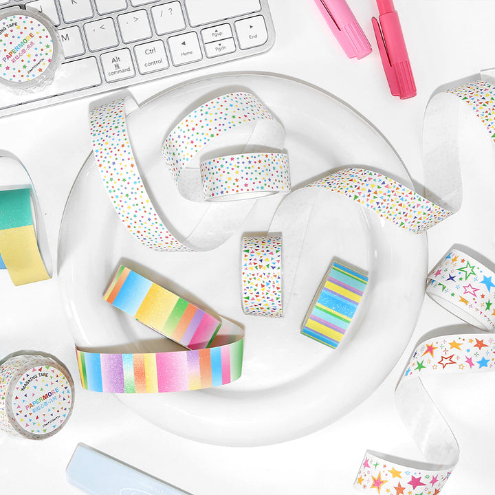Rainbow Wishes Decorative Tape Soft Color Gradient