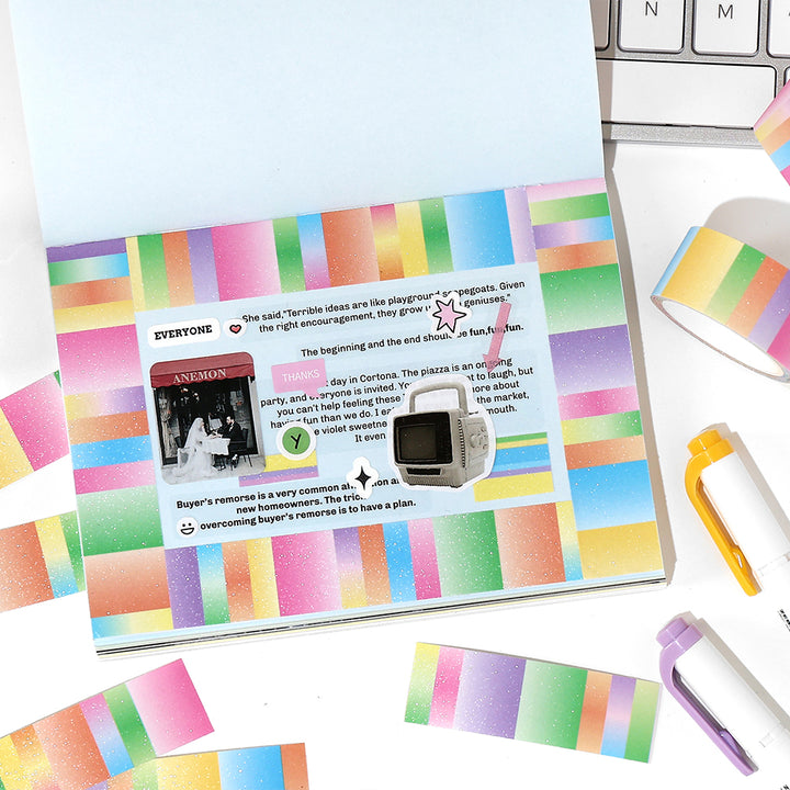 Rainbow Wishes Tape Stylish Pick for Scrapbook Fans