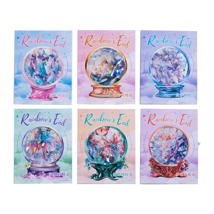 Rainbow’s End Shell Polishing PET Stickers White background