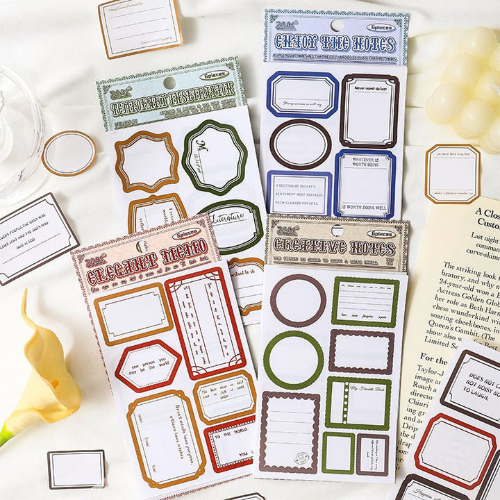 Random Mood Ticket Frame Stickers Planning Tools for Creative Diaries