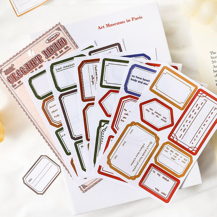 Random Mood Ticket Frame Stickers Retro Feeling DIY Decoration