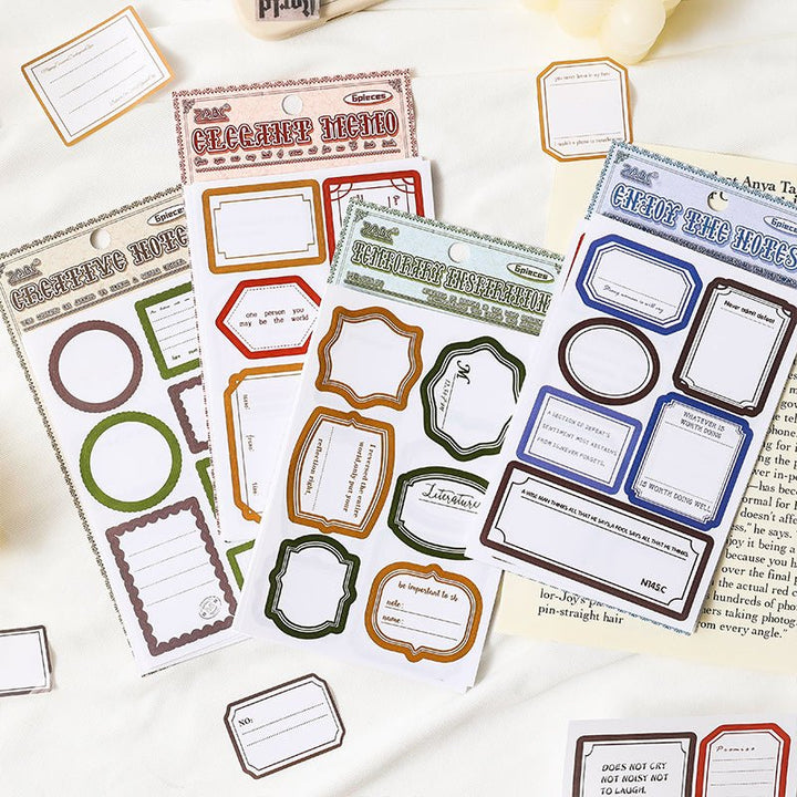 Random Mood Ticket Frame Stickers Suitable for Vintage Scrapbooking