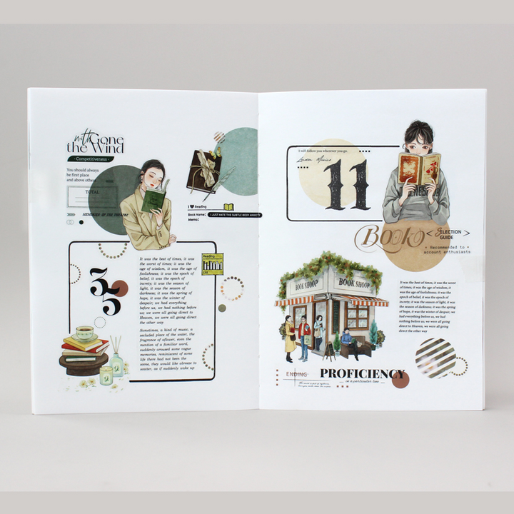 Reading Moment Coffee PET Tape Suitable for Handmade Planners
